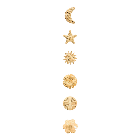 Jewelled Knife Rests In Gold (Set Of 6)