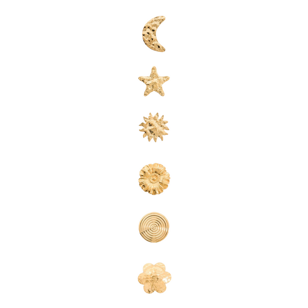 Jewelled Knife Rests In Gold (Set Of 6)