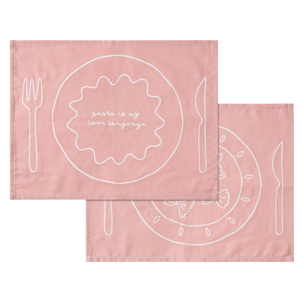 Placemats Embroidered Plates - Set of 2