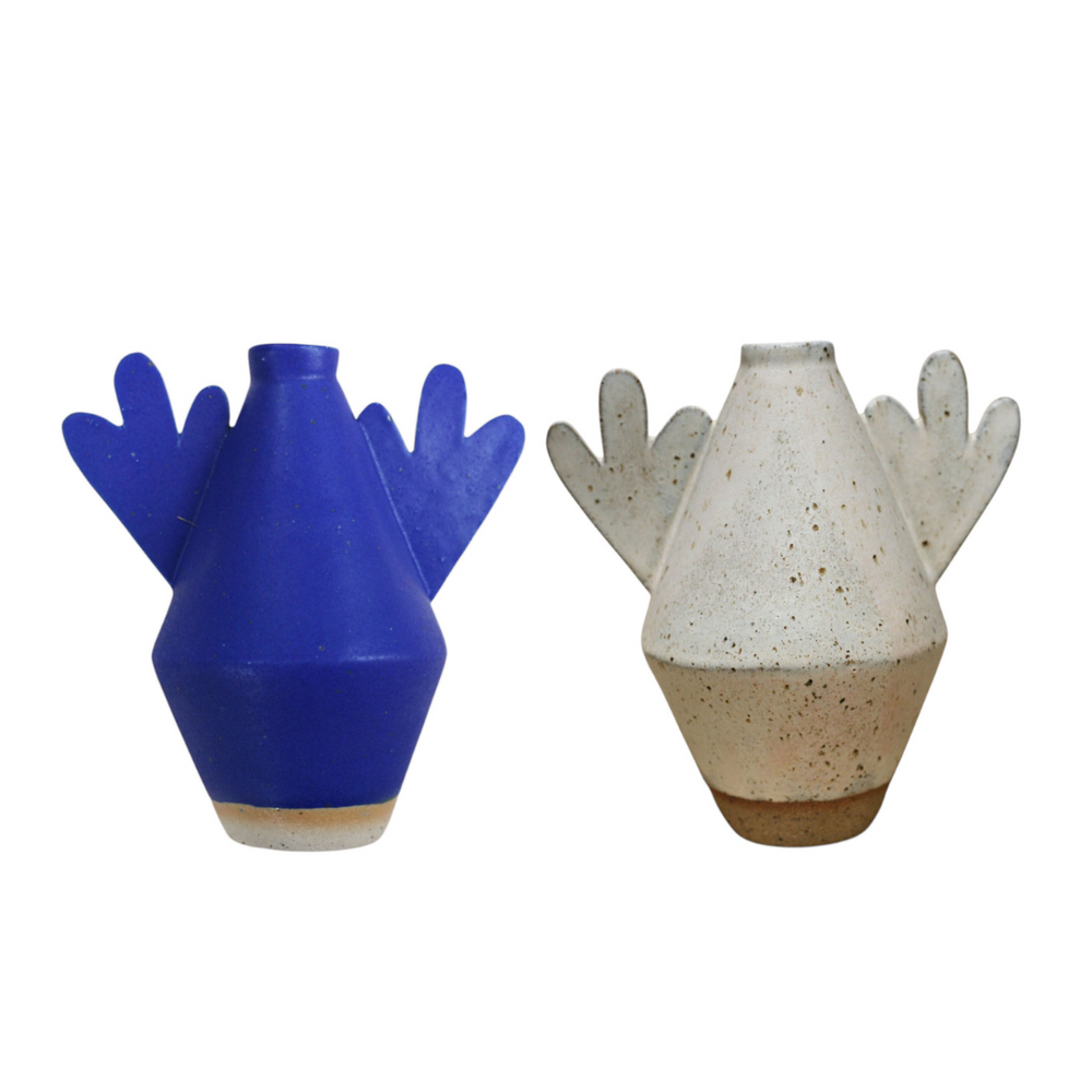 Diamond Vase with Flower Handles