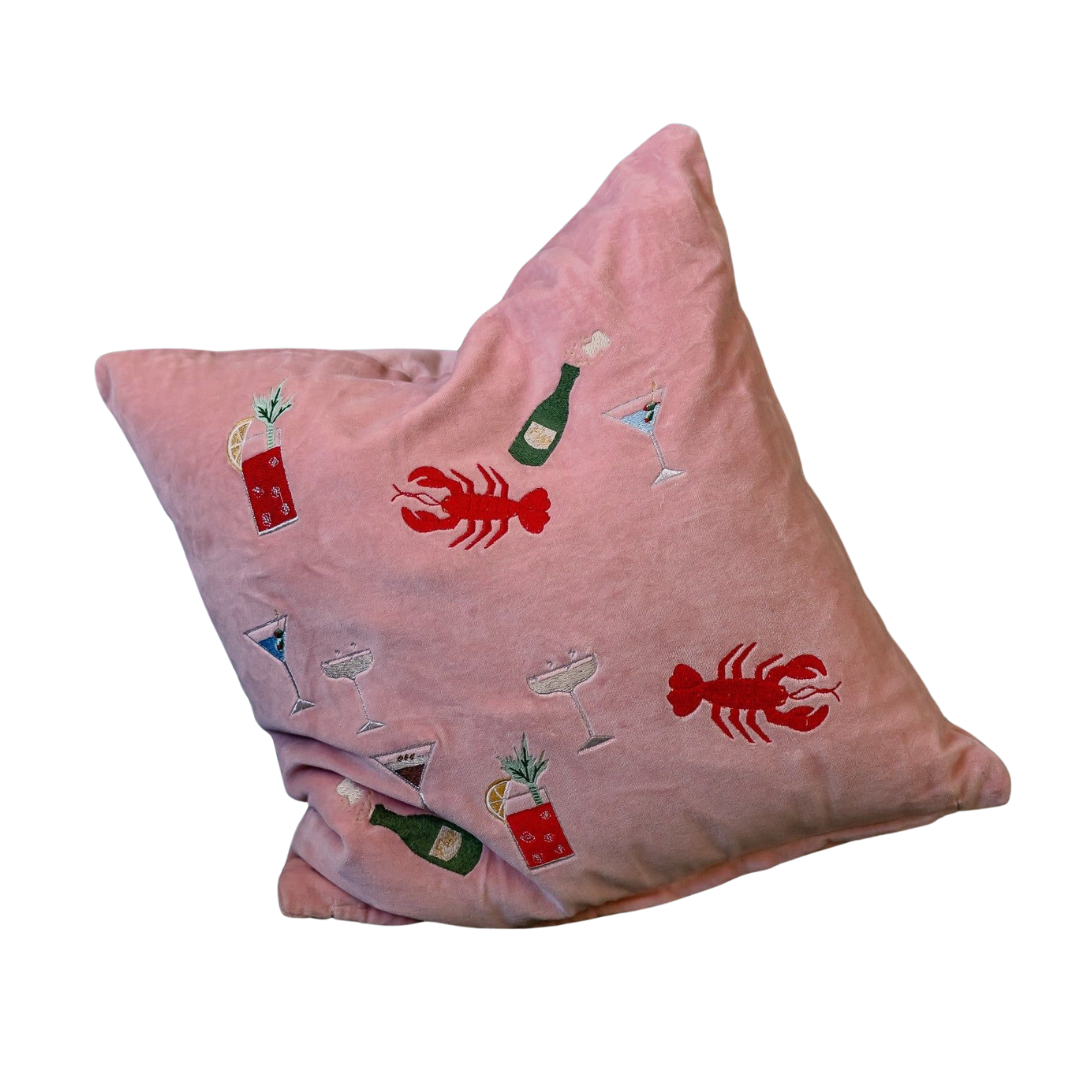 The Velvet Doodle Cushion