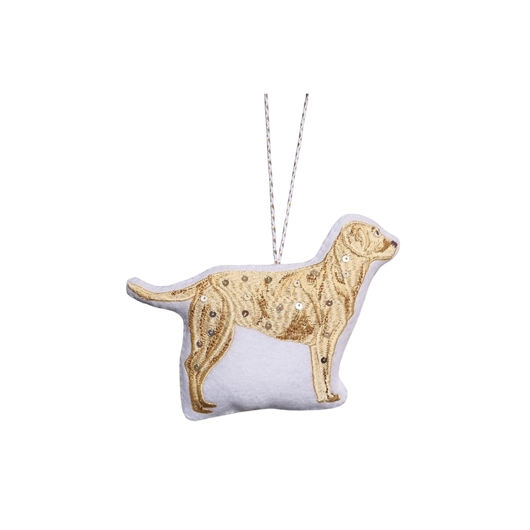 Golden Labrador Embroidered Ornament