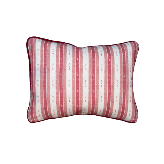 Salzburg Stripe Red & Pink Cushion – Rectangle