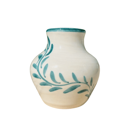 Anthologist Ceramic Bud Short Neck Vase Blue Psari