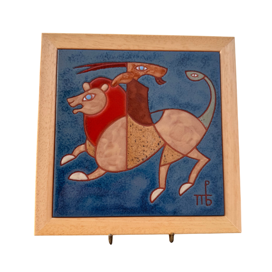 Anthologist x Valsamakis Chimera Square Tile Light Blue Framed