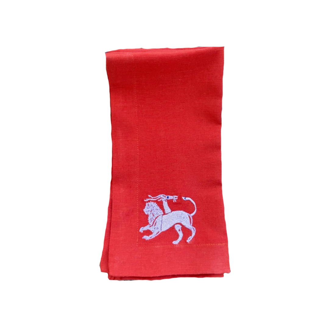 Chimera Dinner Napkin – Terracotta & Lilac