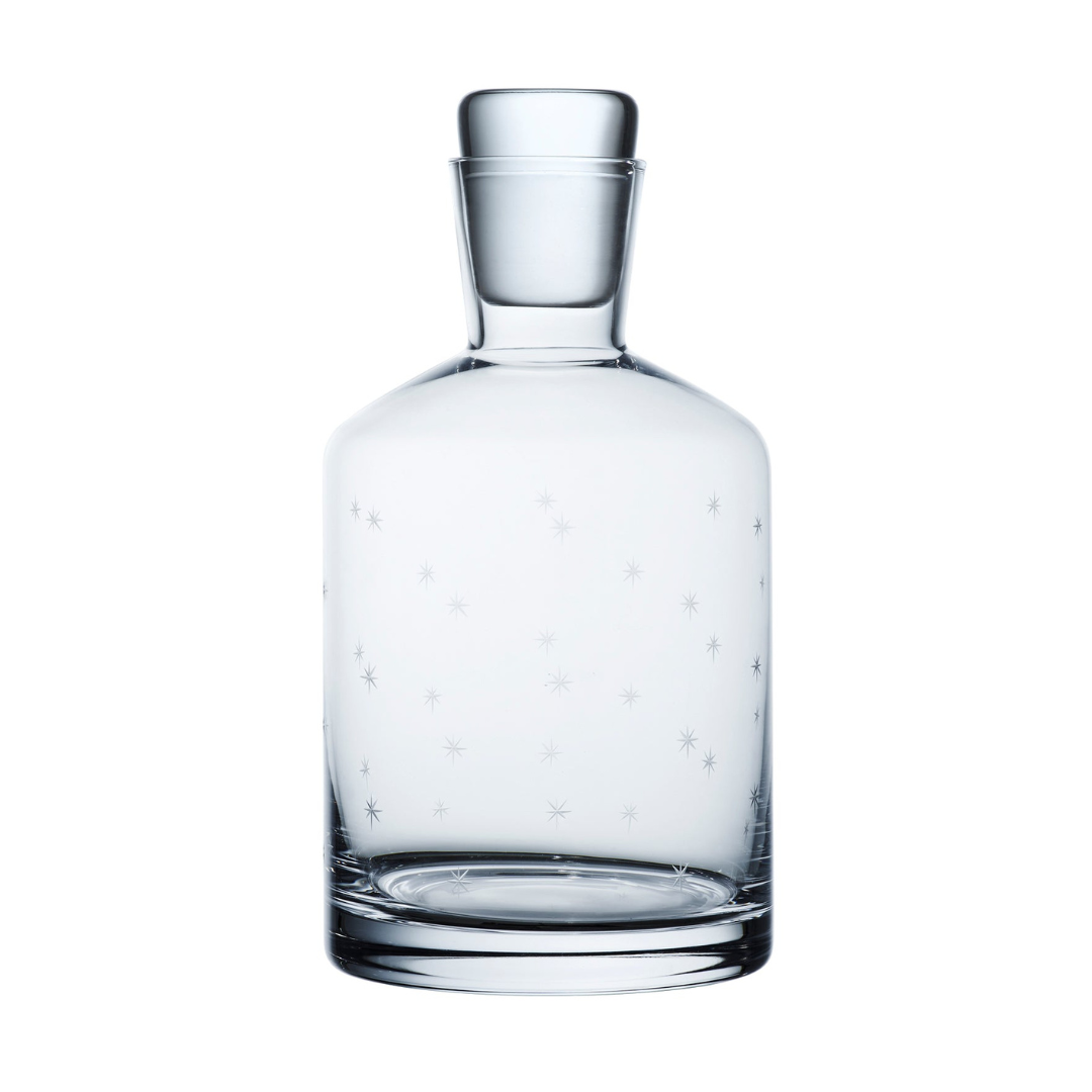 A Crystal Decanter with Stars Design