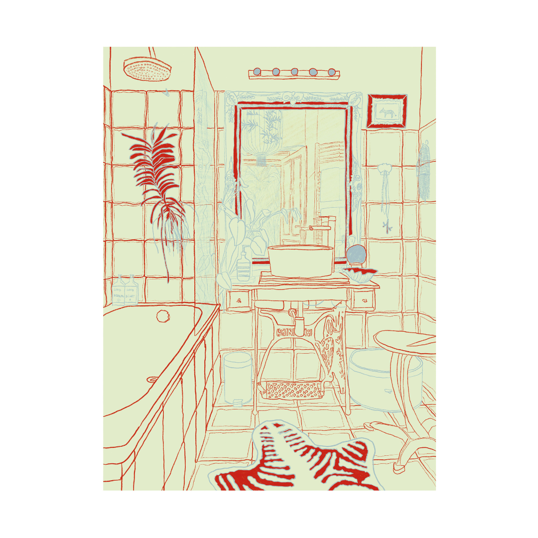 Bathroom in Vienna - Fine Art Print
