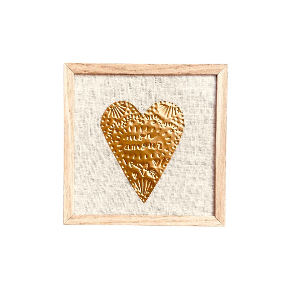 Gold Foil Art Piece - Mon Amour