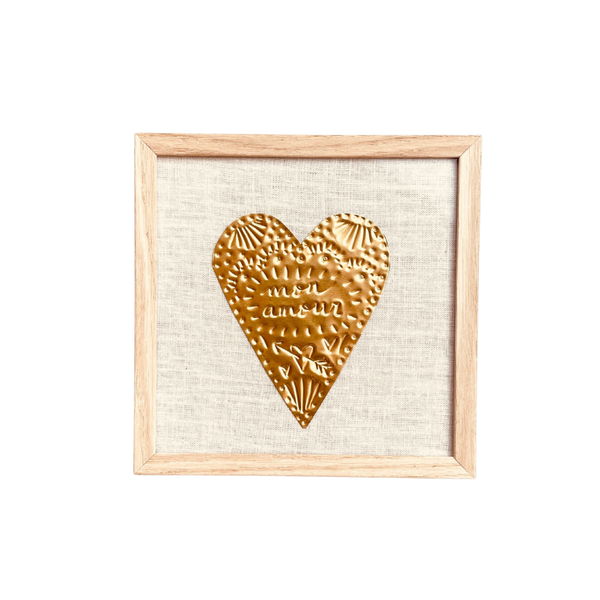 Gold Foil Art Piece - Mon Amour