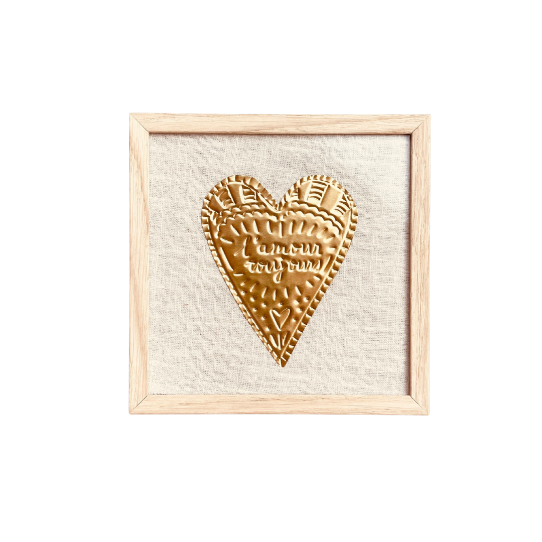 Gold Foil Art Piece - L'amour Toujours