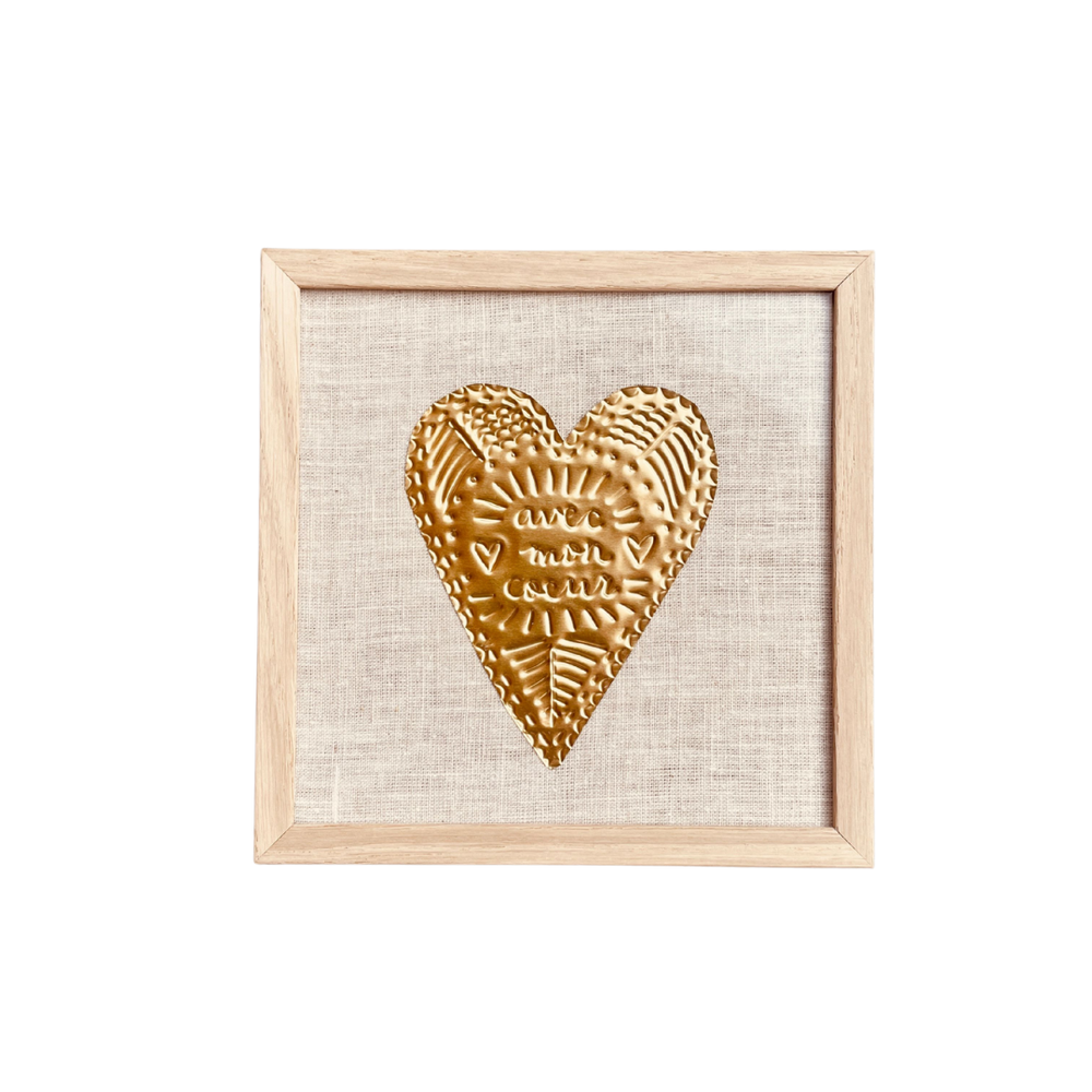 Goldfoil Art Piece - Avec Mon Coeur