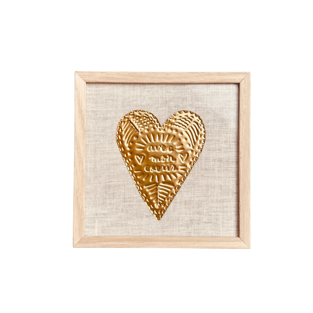 Goldfoil Art Piece - Avec Mon Coeur