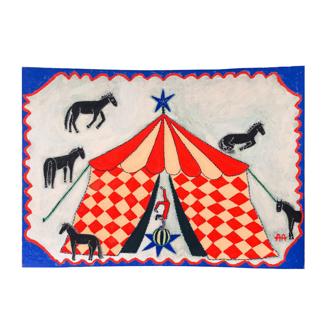 Horses at the Circus, Original Painting