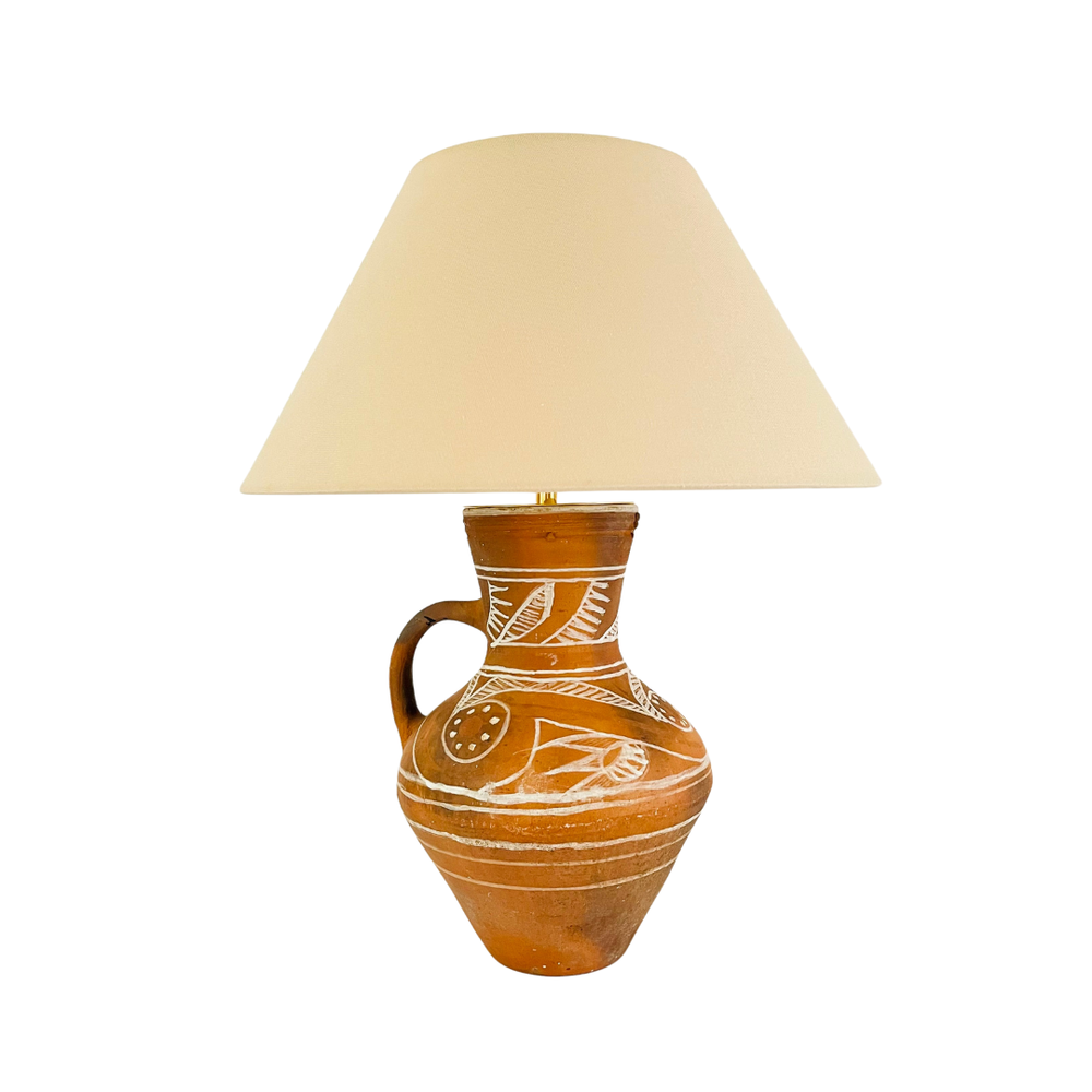 Antique Pottery Jug Lamp