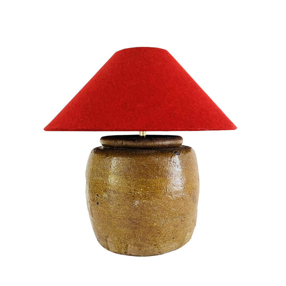 Antique Pottery Lamp