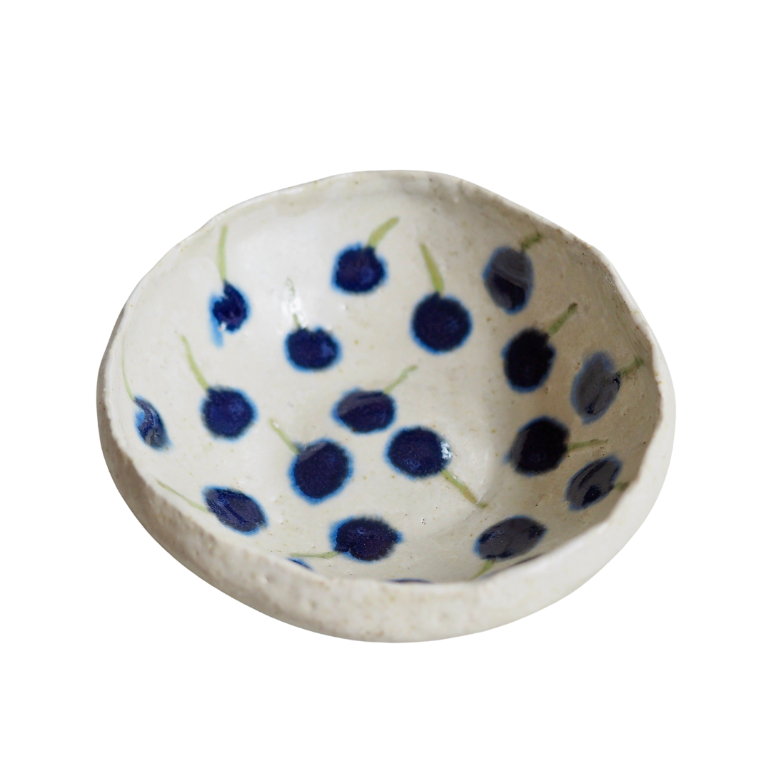 Handmade Mini Blueberry Ceramic Condiment Bowls