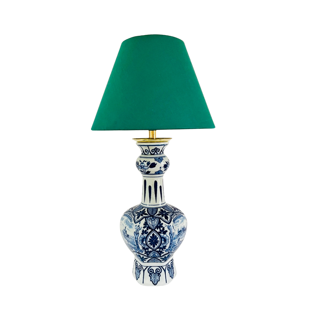 Antique Delft ‘Knobbelvaas’ Lamp