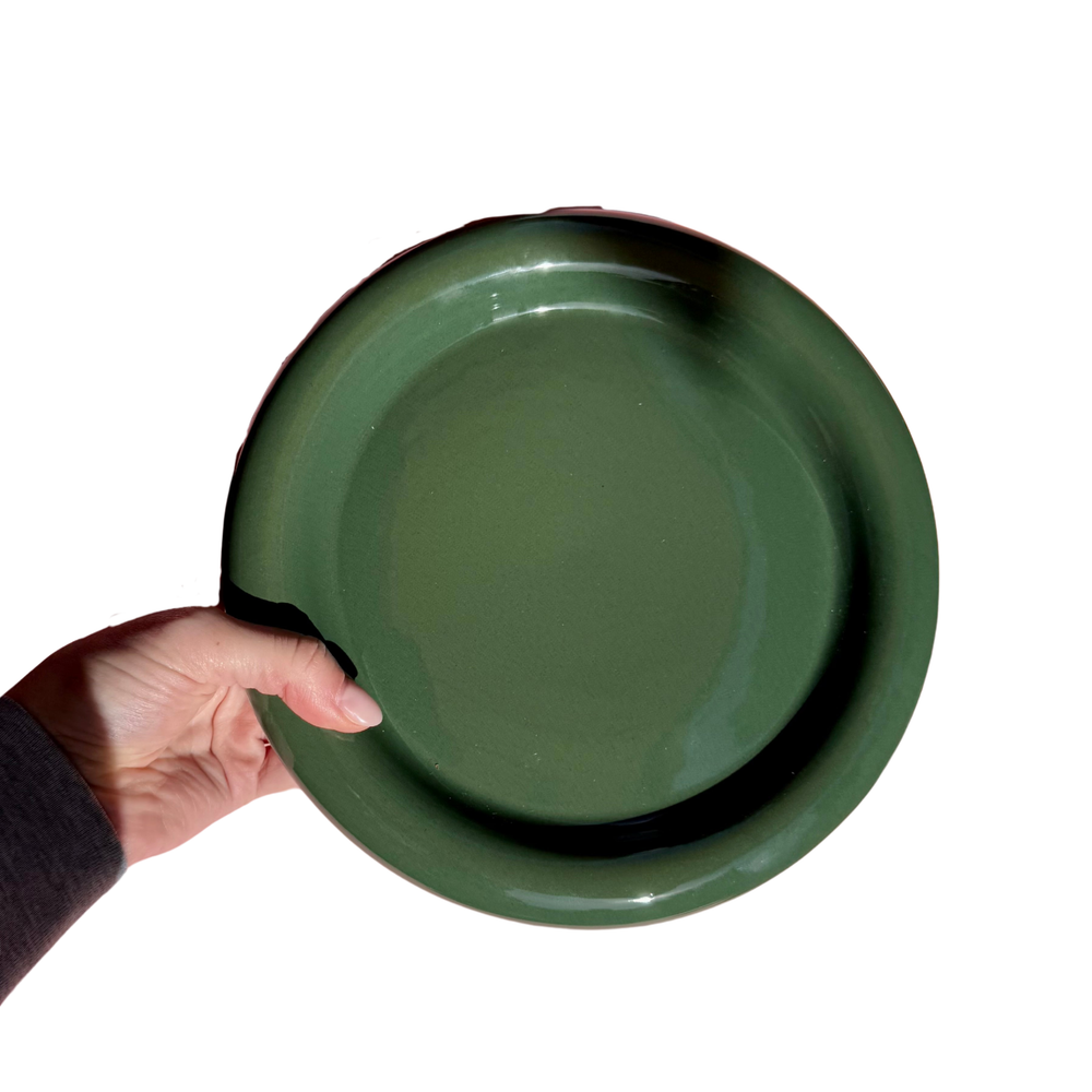 Tostadita Plate Small - Dark Green