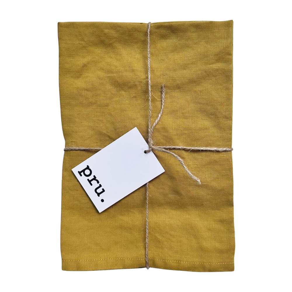100% Linen Napkins OEKO-TEX® Certified – Ochre X2