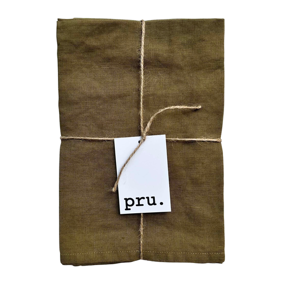 100% Linen Napkins OEKO-TEX® Certified – Khaki X2