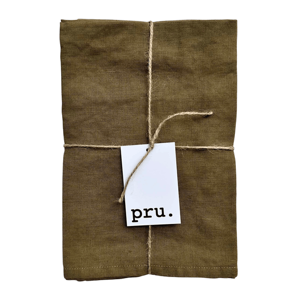 100% Linen Napkins OEKO-TEX® Certified – Khaki X2