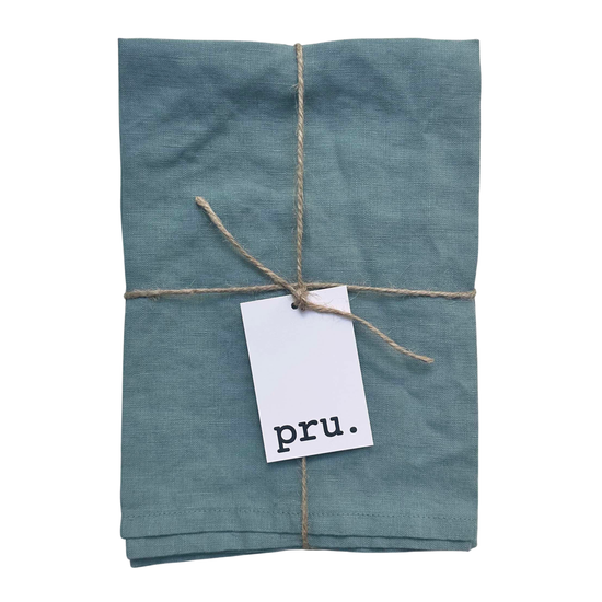 100% Linen Napkins OEKO-TEX® Certified – Duck Egg Blue X2