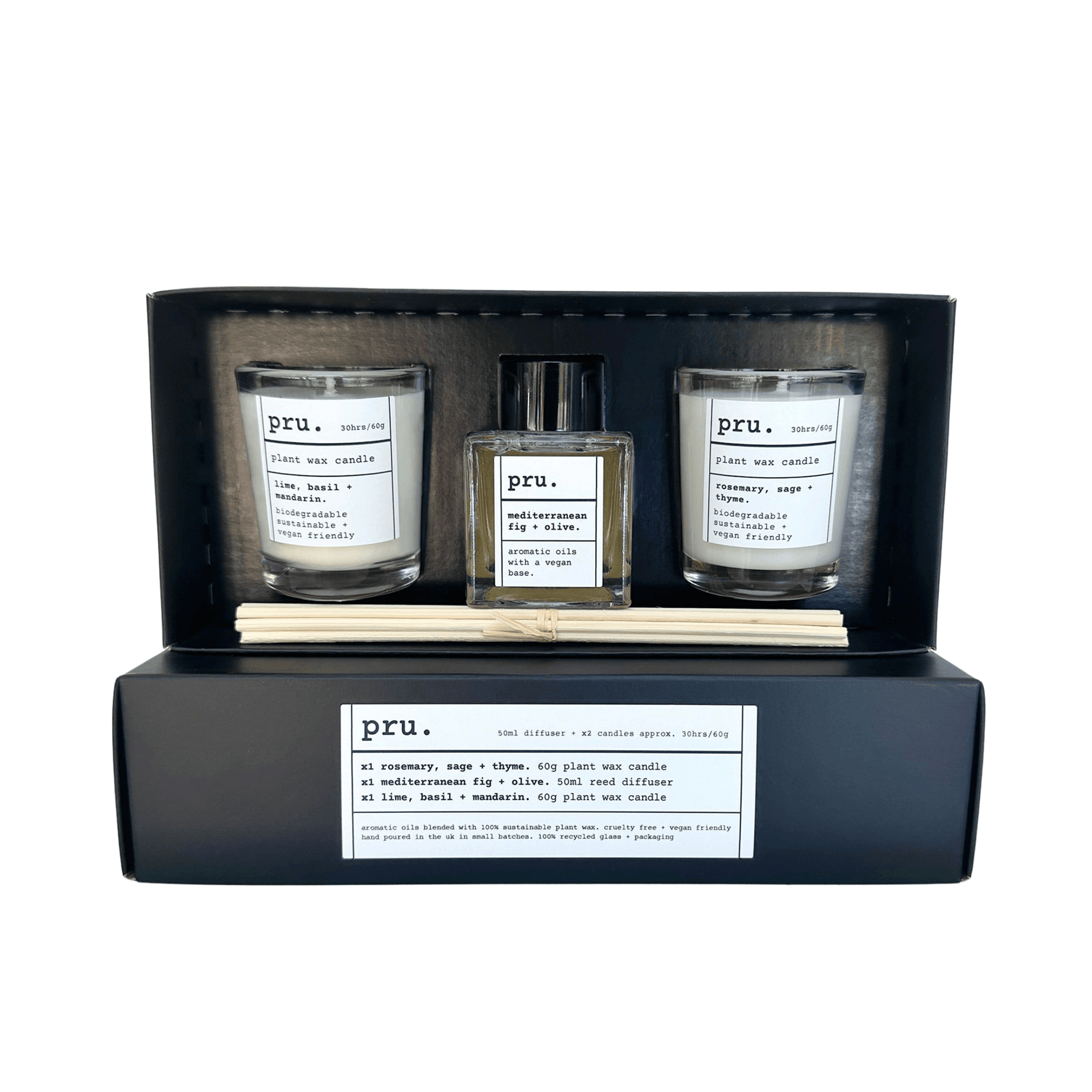 100% Essential Oil Mini Candle + Diffuser Gift Set