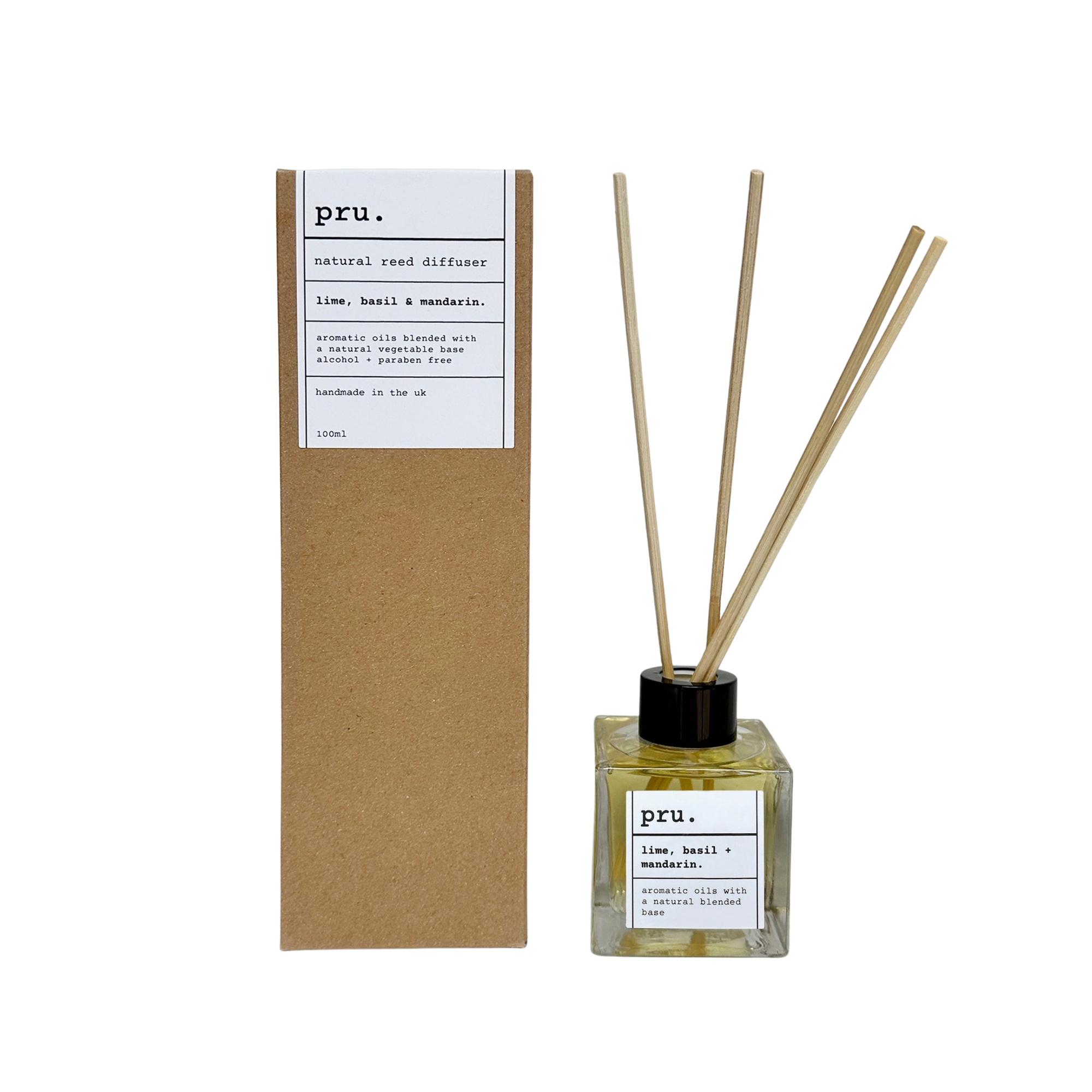 Natural Reed Diffuser Lime, Basil + Mandarin