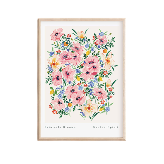 Painterly Blooms Art Print