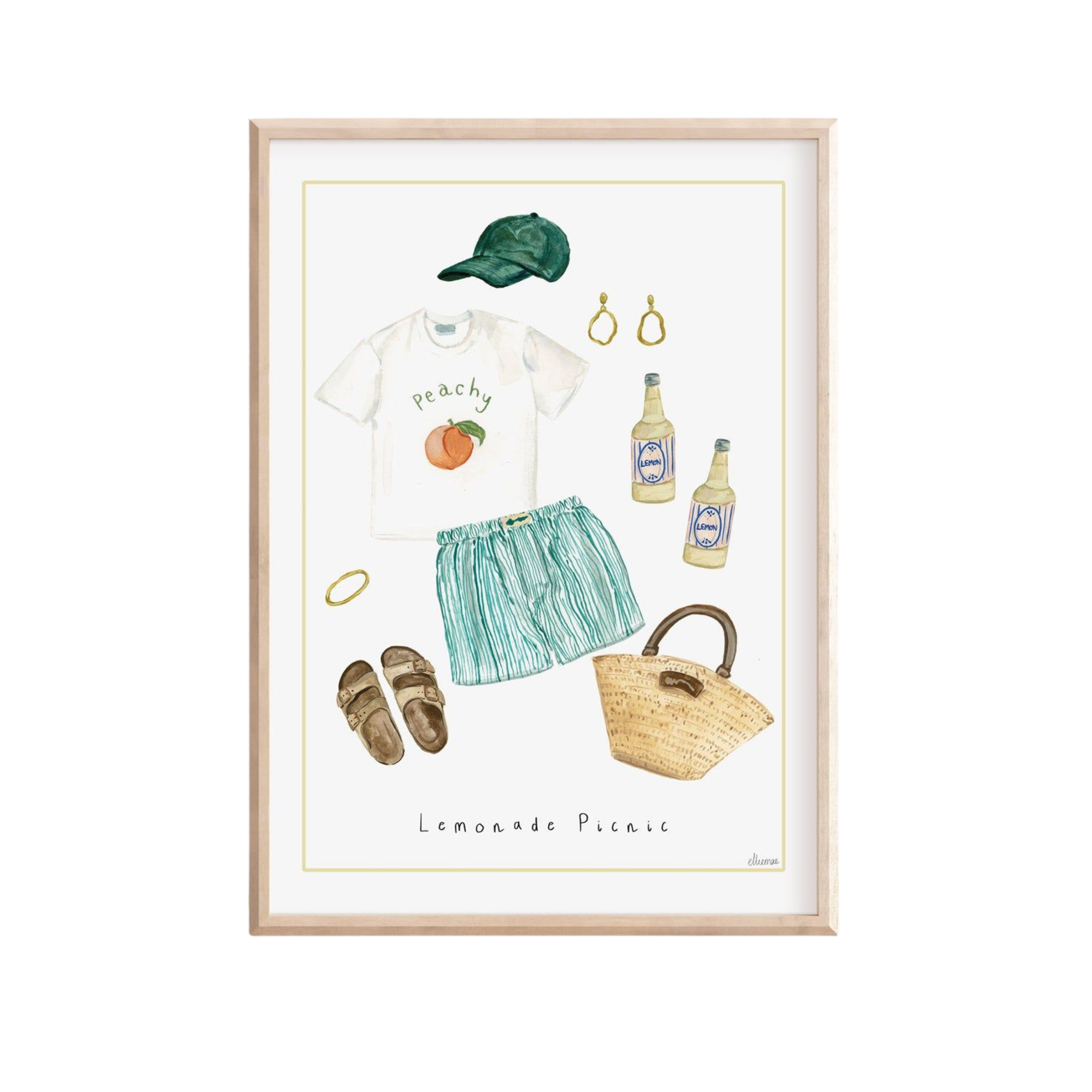 Lemonade Picnic Art Print