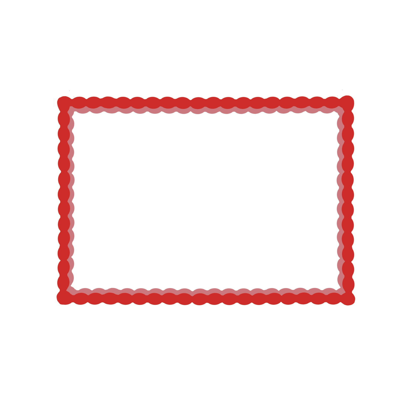 Red Bobbin Edge Notecards