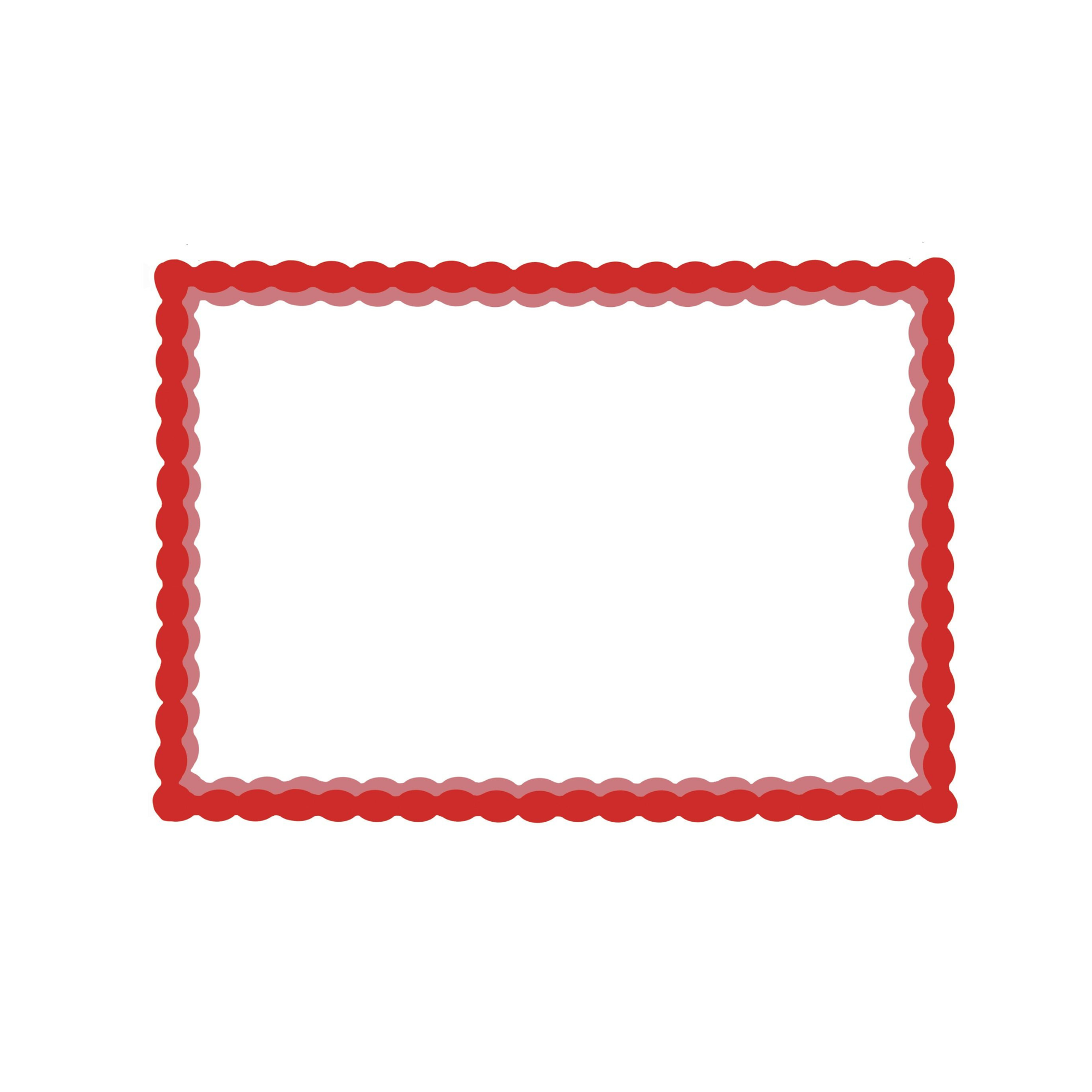 Red Bobbin Edge Notecards