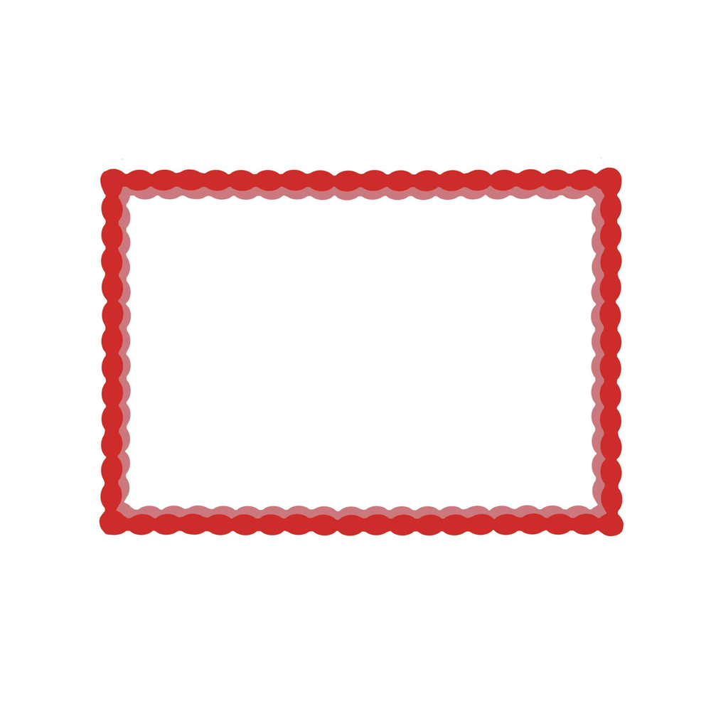 Red Bobbin Edge Notecards