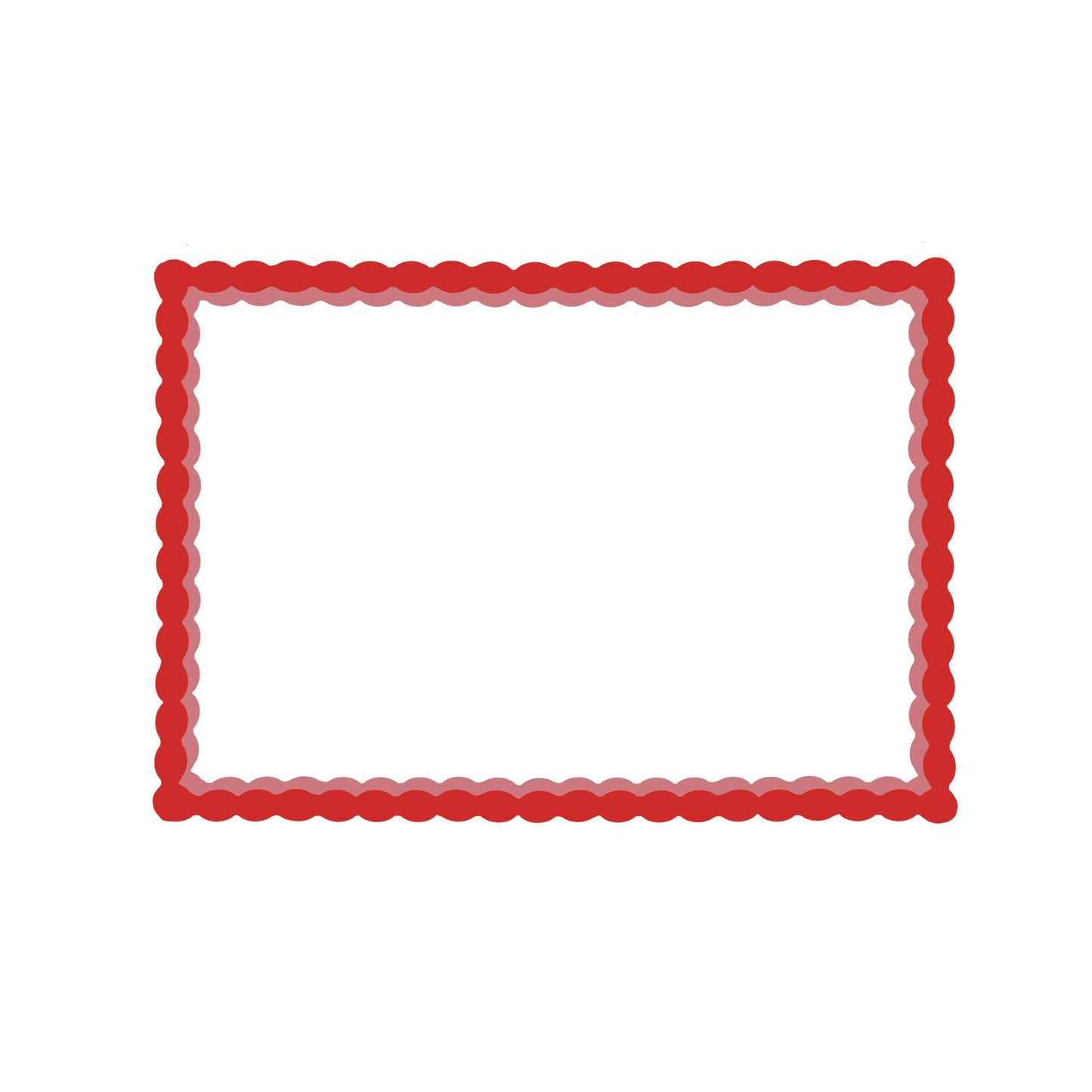 Red Bobbin Edge Notecards