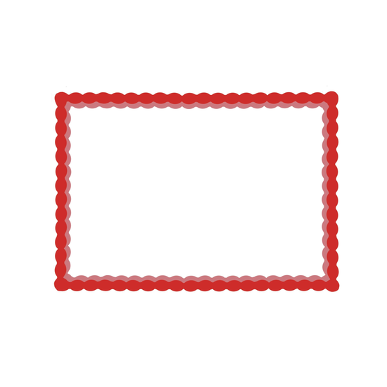 Red Bobbin Edge Notecards