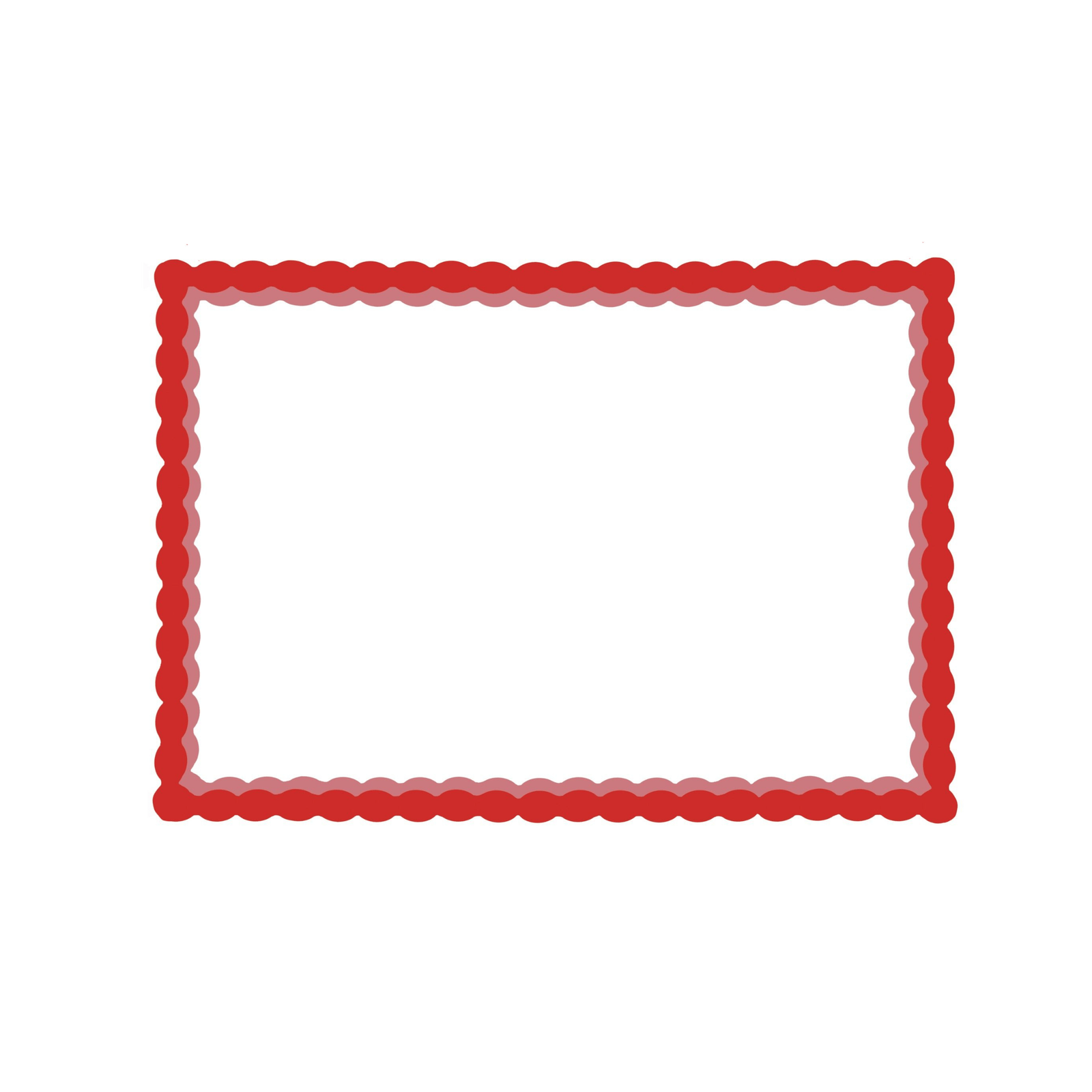 Red Bobbin Edge Notecards