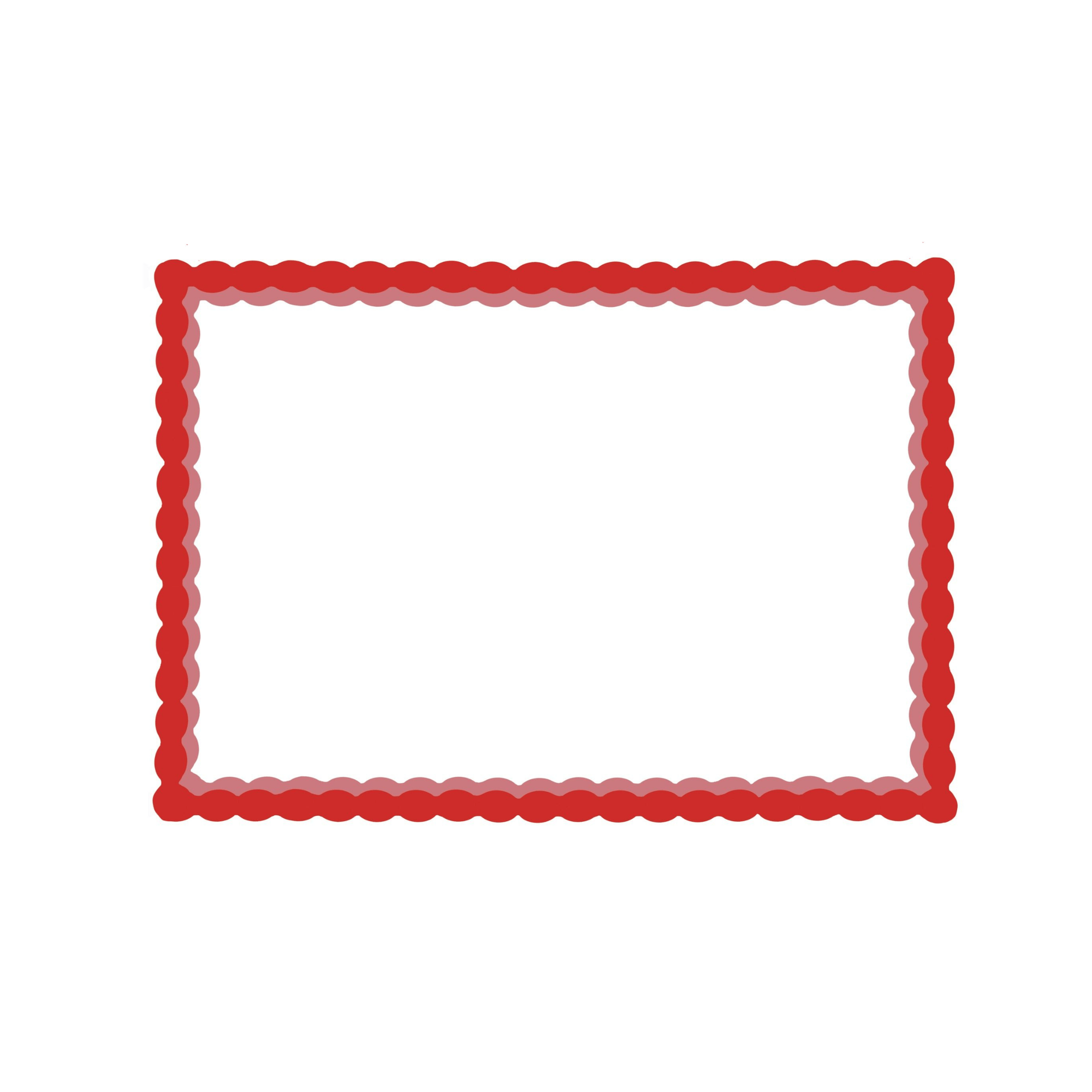 Red Bobbin Edge Notecards