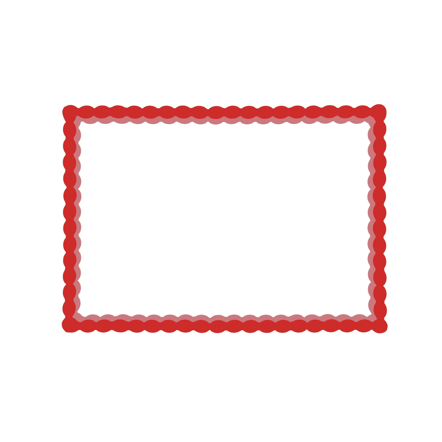 Red Bobbin Edge Notecards