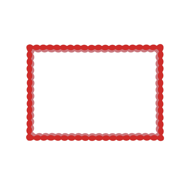 Red Bobbin Edge Notecards