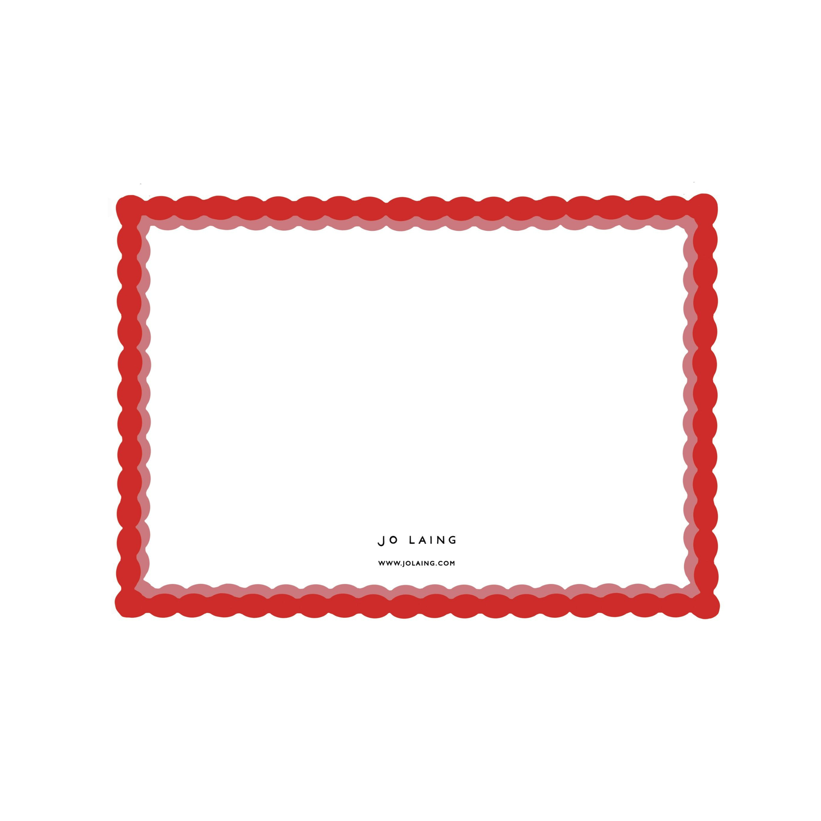 Red Bobbin Edge Notecards