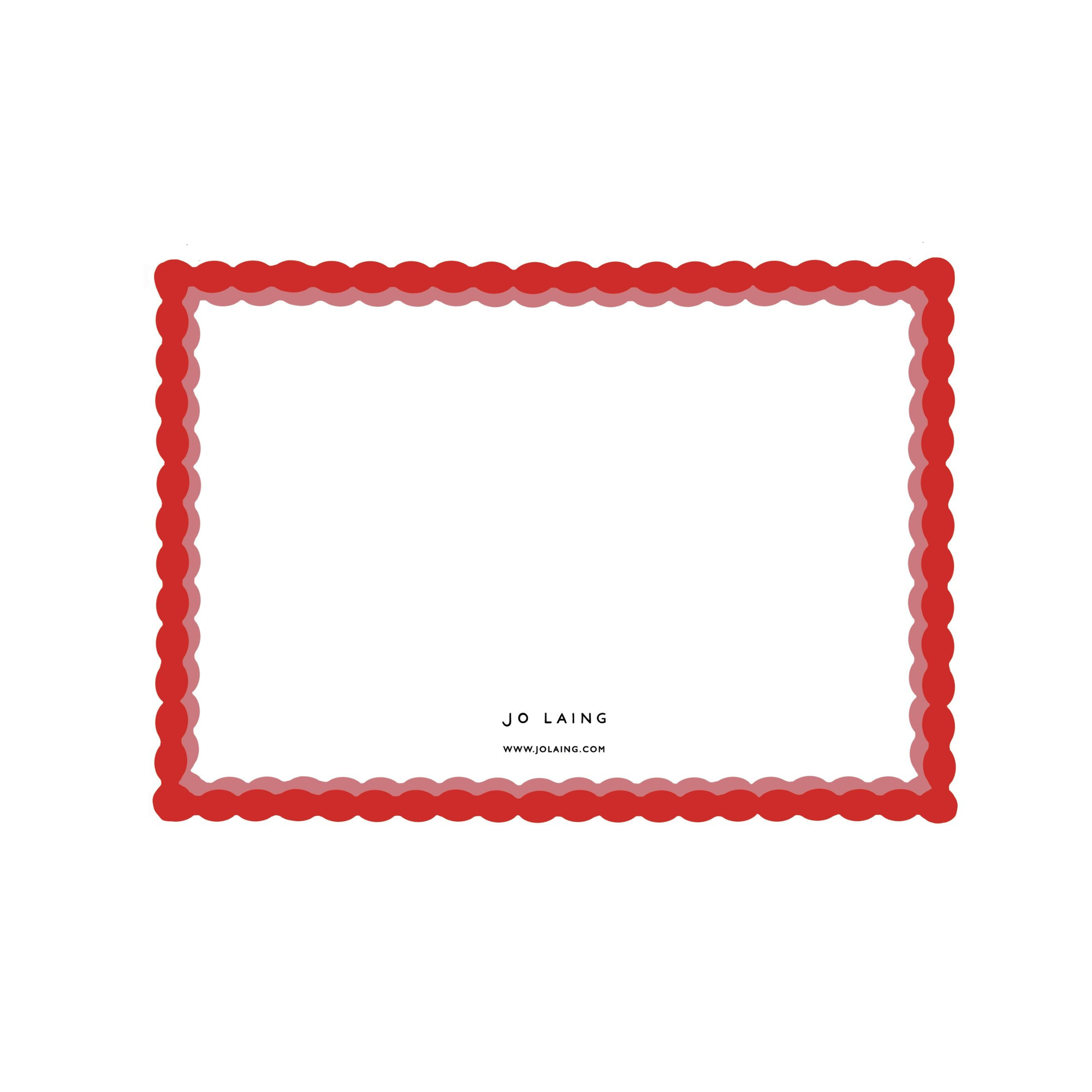 Red Bobbin Edge Notecards