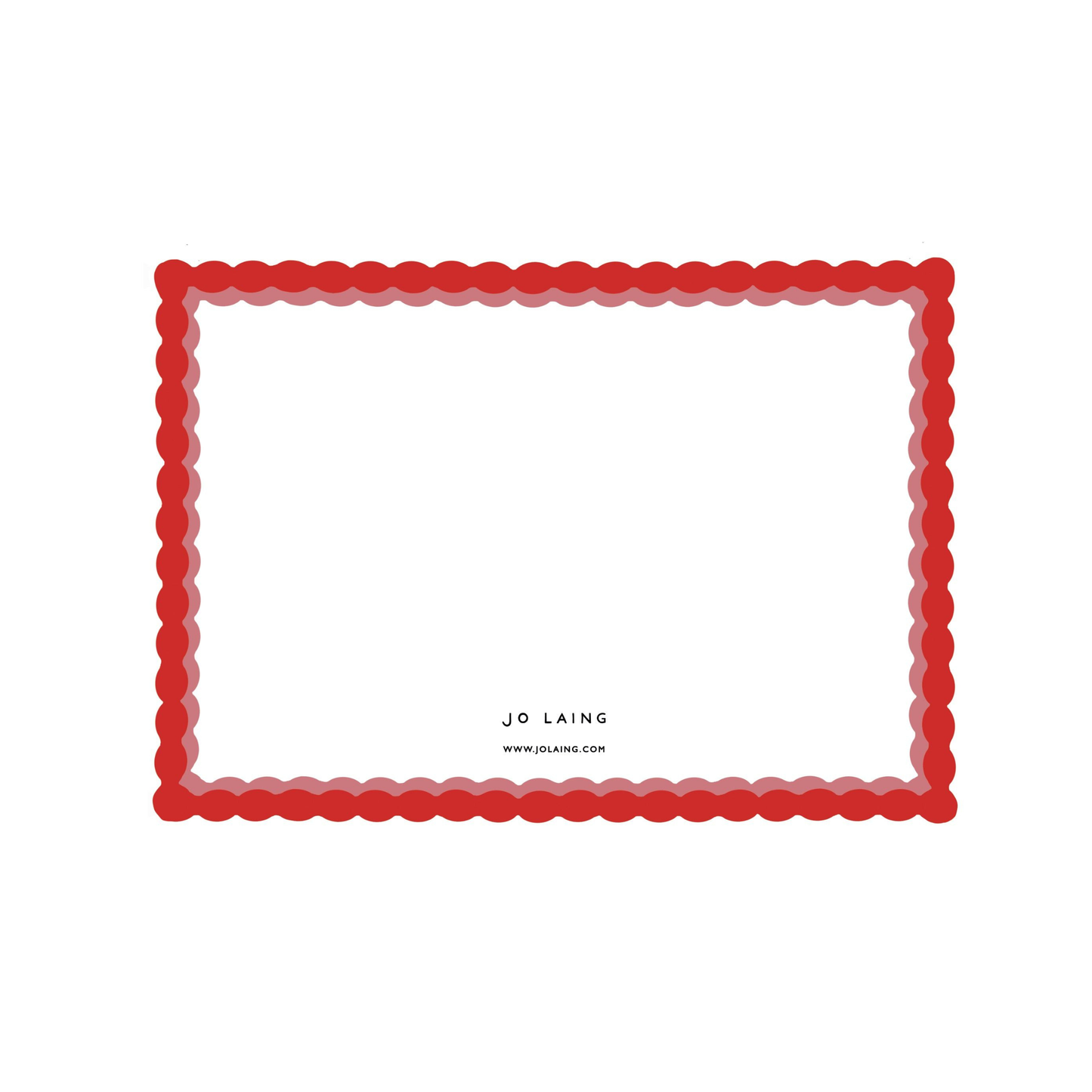Red Bobbin Edge Notecards