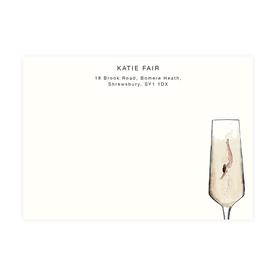 Champagne Splash Notecards
