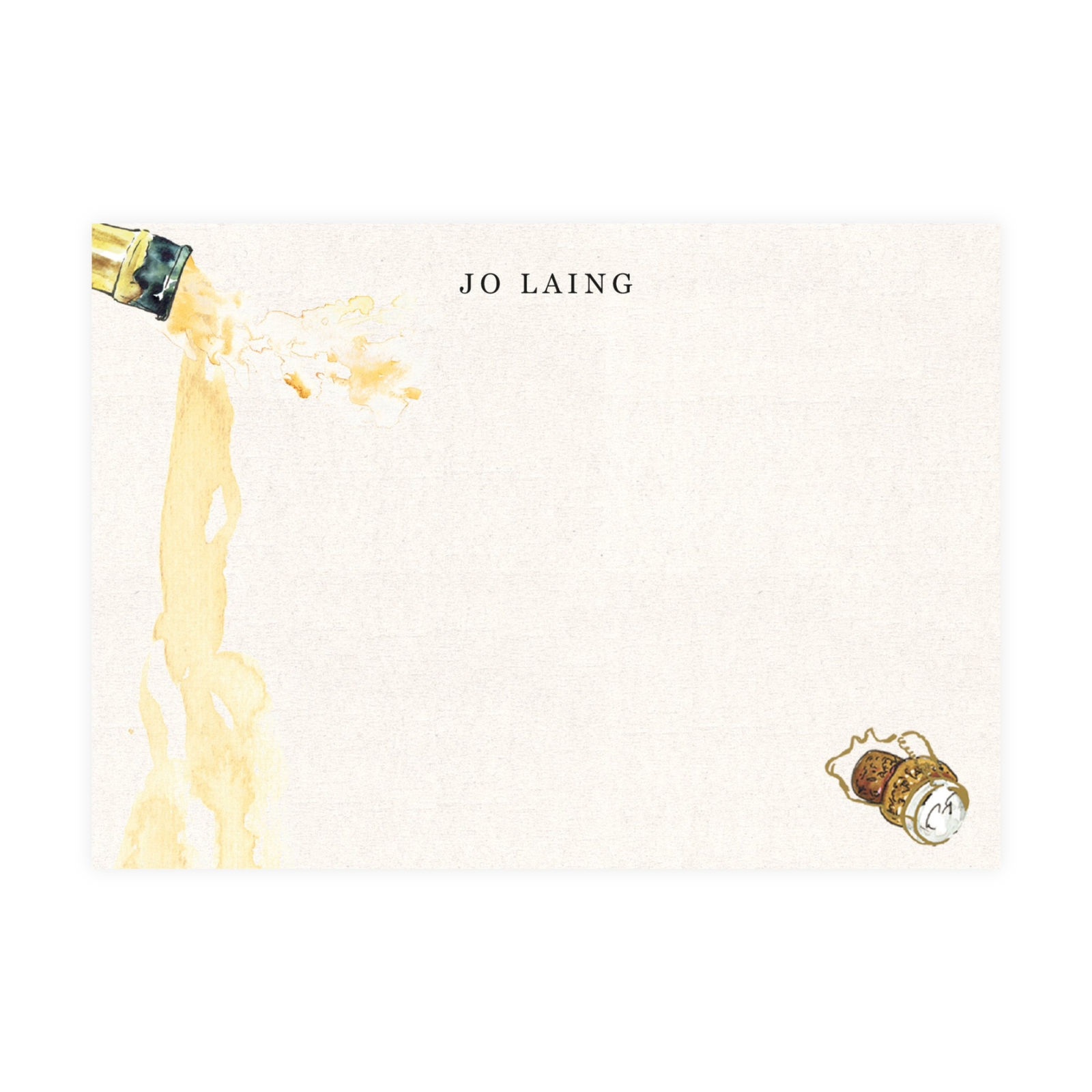 Champagne Popping Notecards