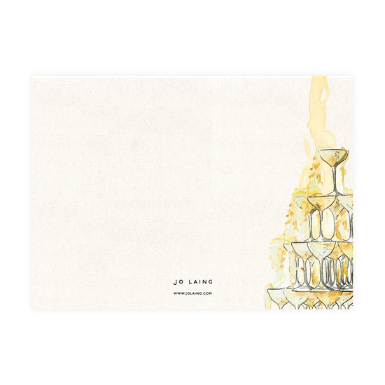 Champagne Popping Notecards