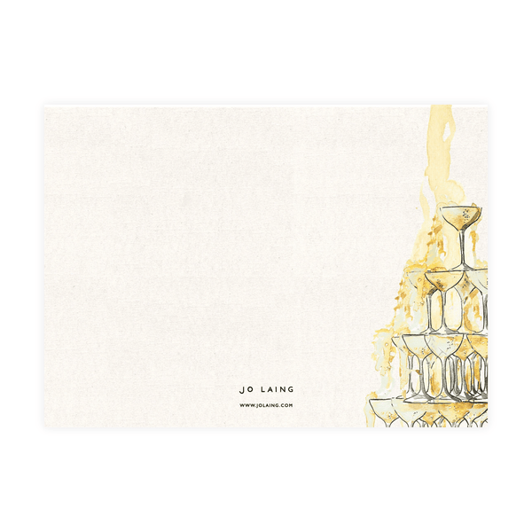 Champagne Popping Notecards