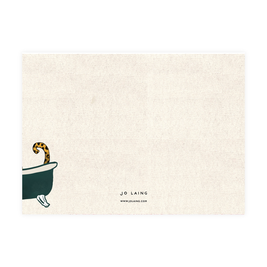 Leopard in a Bath Notecards