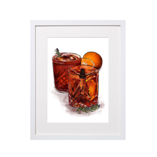 That First Sip of Negroni Art Print