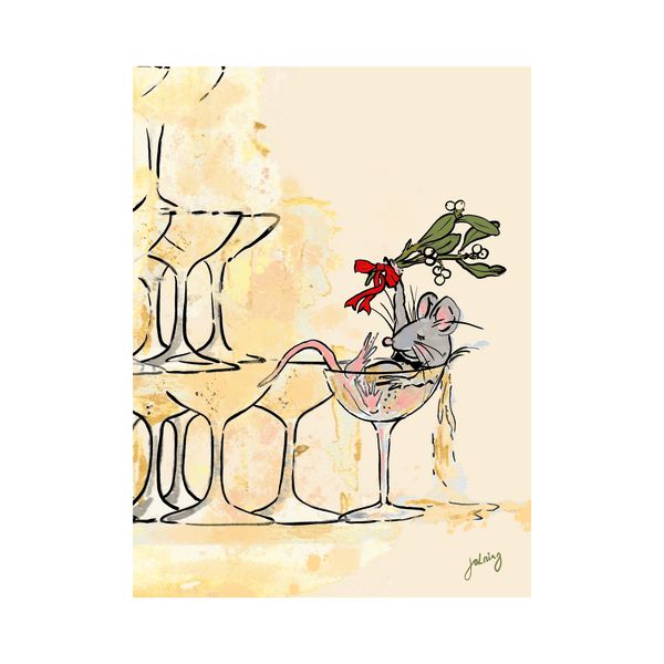 Pickled Mouse Christmas Cards - Set of 6